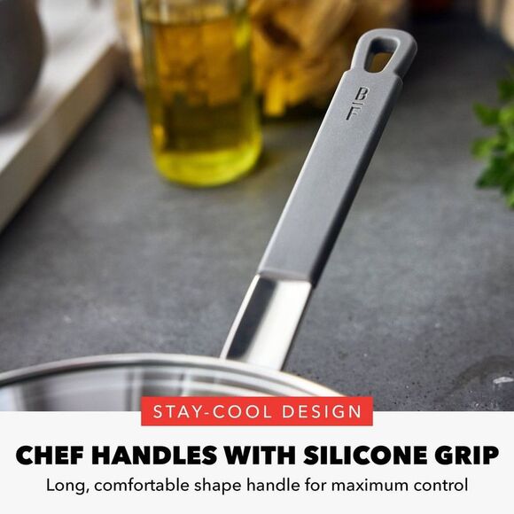 Bobby Flay - 3.5qt Stainless Steel Covered Chef's Pa Silver - Picture 3 of 8